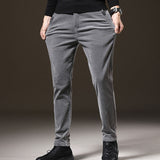 Mens Formal Suit Trousers Straight Leg Office Stretch Slim Fit Suit Pants Summer Pants Bottoms Spring Corduroy Slim Casual Pants Men Men Pants