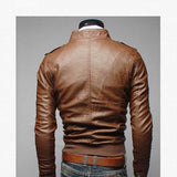 1970S East West Calfskin Motorcycle Jacket, Fall/Winter Biker's Leather Jacket Men's Leather Jacket