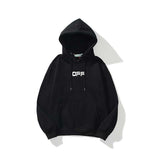 Autumn Winter Street Street Lamp Arrow Pattern Velvet Padded Hooded Sweatshirt Men And Women Same Style