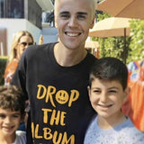 Justin Bieber Drew House T shirt Smiley Face Letter Short Sleeve T-shirt Men and Women Couple round Neck Bottoming Shirt