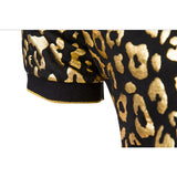 Men Shirt Fashion Slim Fit Shirt Short Sleeve Shirt Large Size Casual Top Summer Men's Fashion Print Short Sleeve Lapel