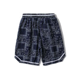Men Jean Shorts Full Printed Denim Shorts Men Fashion Brands Elastic Waist Cropped Pants Summer Capris