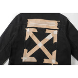 Arrow Denim Jacket Jean Coat Ow Tape Arrow Men And Women Couple Denim Jacket Coat Owt