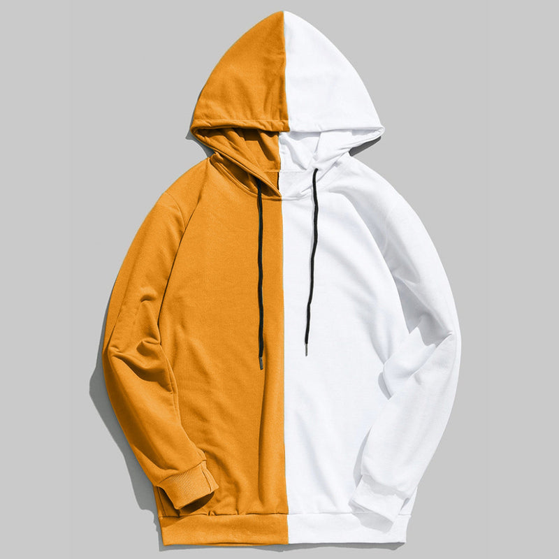 Split Hoodie Demons and Angels Solid Color Stitching Hooded