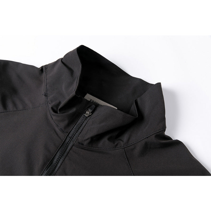 Fog Fear of God Coat Men's and Women's Reflective Letter Half Zipper Jacket