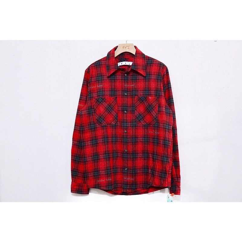 Autumn And Winter Arrow Plaid Shirt Men'S Fashion Casual Tshirt Owt