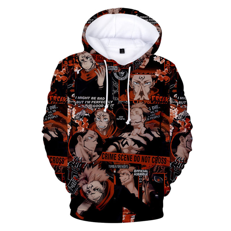 Anime Hoodie Hoodies Pullover Cosplay Costume 3D Fashion Hoodie Sports Leisure Pullover Hoodie with Hood